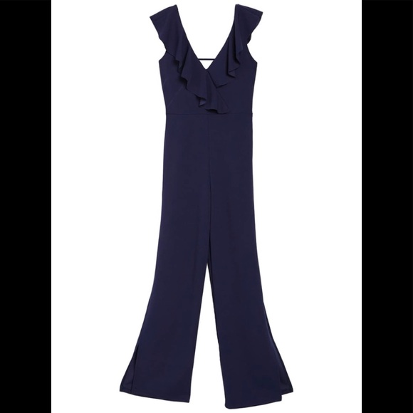 Jump by Nordstrom Ruffle Neck Jumpsuit XL NWT - Picture 1 of 7